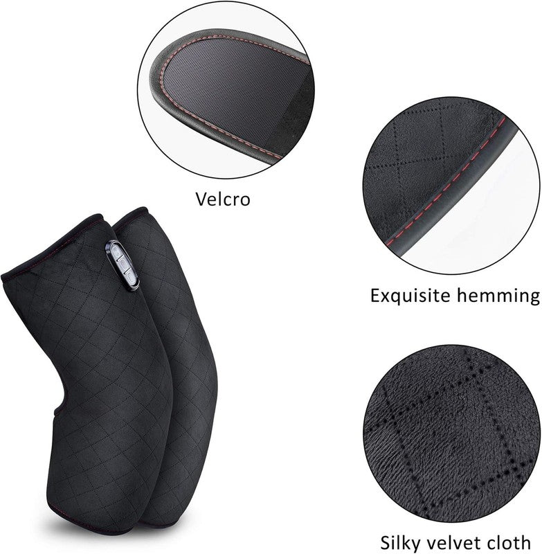 Heated Knee Massager w/ Vibration Heat Pain Relief Knee Pad Pair4