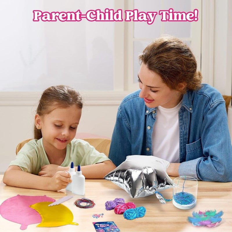 3D String Art Kit with LED Lights - Fun Craft Set for Kids Ages 8+5