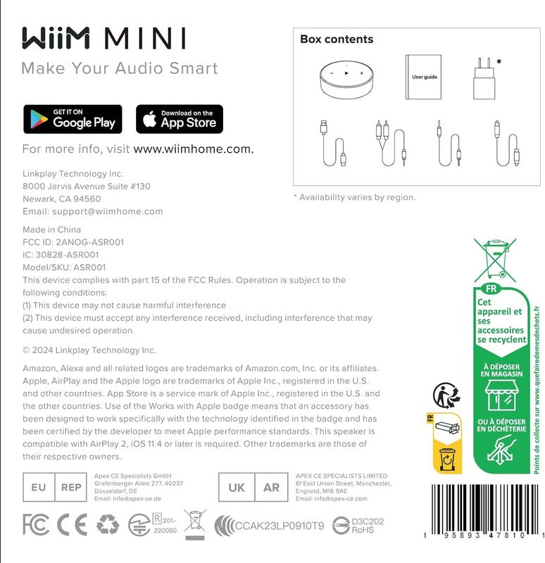 Mini AirPlay 2 Wireless Audio Streamer Multiroom Stereo Hi Res Alexa Siri9