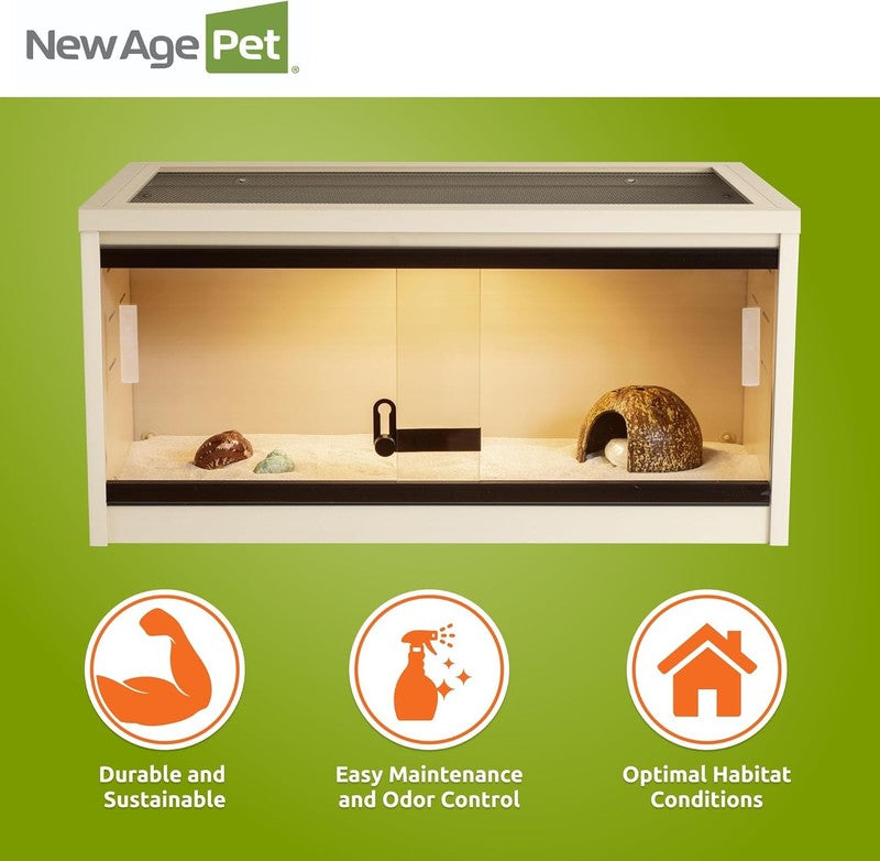 ECOFLEX 24" Small Reptile Habitat Glass Front Terrarium Maple/Grey Mesh Top6
