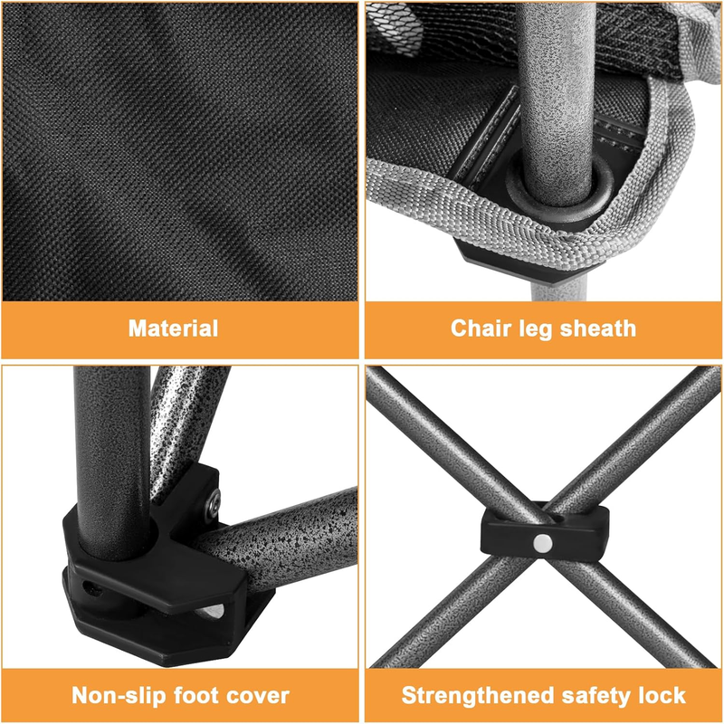 Double Camping Chair 2-Person Oversized Folding Loveseat Heavy Duty 750LBS6
