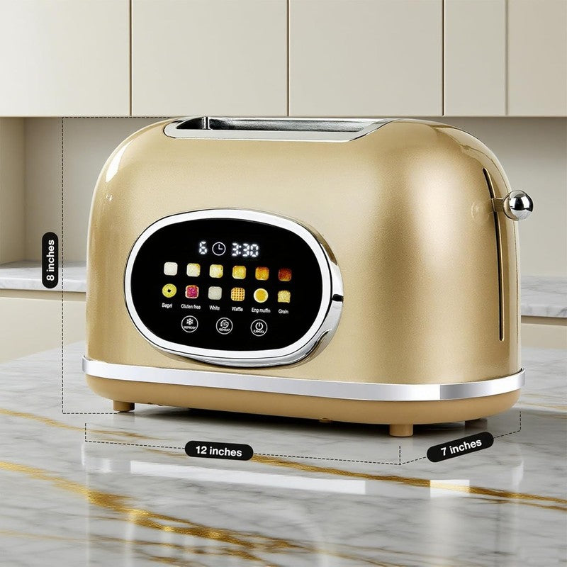 Smart Touch Screen 2 Slice Toaster Retro Stainless Steel, 6 Bread Settings7