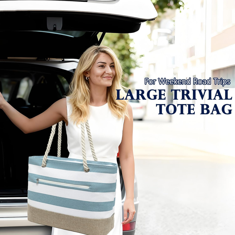Beach Tote Bag Waterproof Pool Travel Canvas Bag for Women2