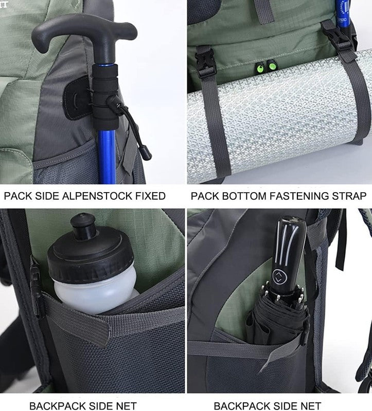 50L Hiking Backpack, Water Resistant Lightweight Outdoor Sport Daypack Travel Ba2