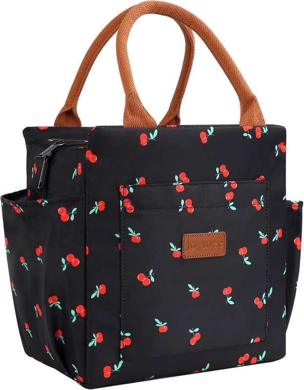 Insulated Lunch Bag Women Men Leakproof Large Cooler Tote w Bottle Holder Red8