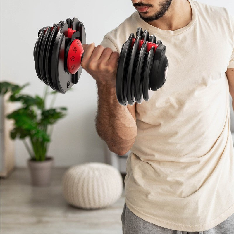 Adjustable Dumbbells, 25Lb Smartbell Dumbbell Set with 9 In 1 Quick Select Weigh4