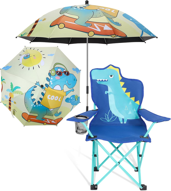 Kids Folding Outdoor Lawn & Camping Chair w/ Cup Holder & Carry Bag8