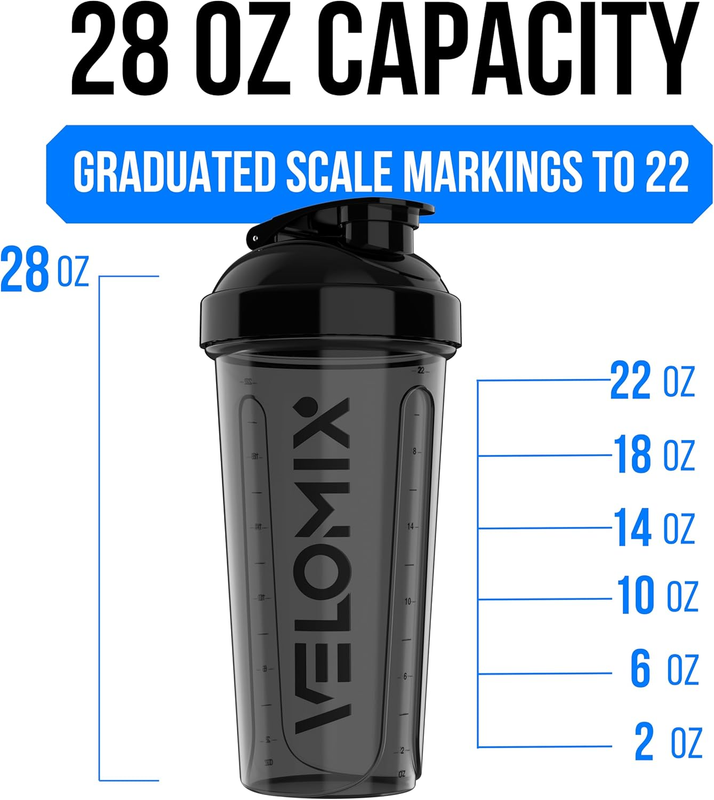 2 Pack 28oz Protein Shaker Bottles Wire Whisk Leakproof Black Turquoise3