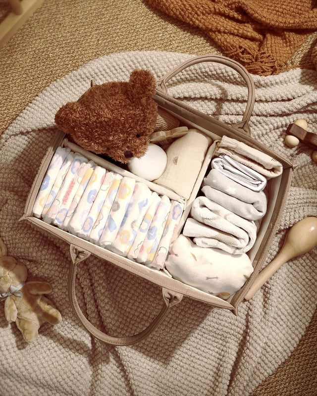 Baby Diaper Caddy Organizer Storage Basket Newborn Essentials Mocha7