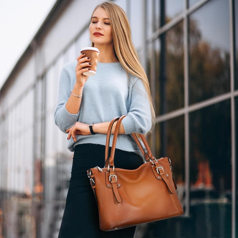 Genuine Leather Purses and Handbags for Women Tote Shoulder Bag Satchel Purse To1