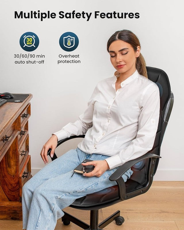 Massage Chair Pad, Back Massager with Heat with 8 Vibration Motors4