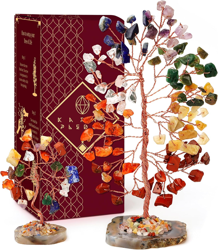 7 Chakra Tree of Life Crystal Set Feng Shui Decor Positive Energy Good Luck Gift0