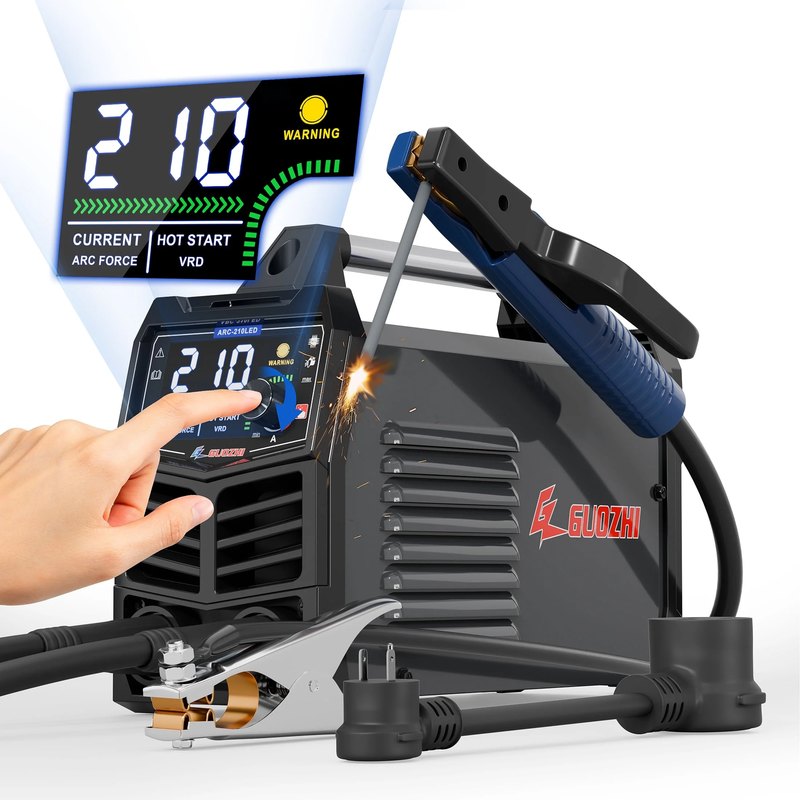 210A Stick Welder, Smart LED Welder Machine, 110V/220V High-Power ARC Welder Too10