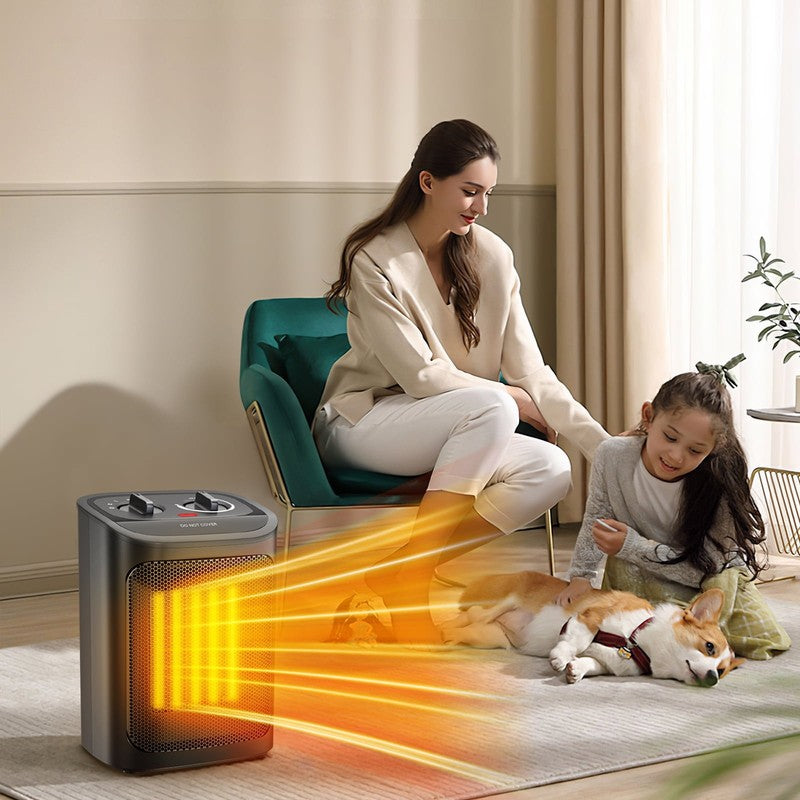 750W/1500W Ceramic Space Heater, 2S Heat, Small, Safe, for Indoor Use, Black6