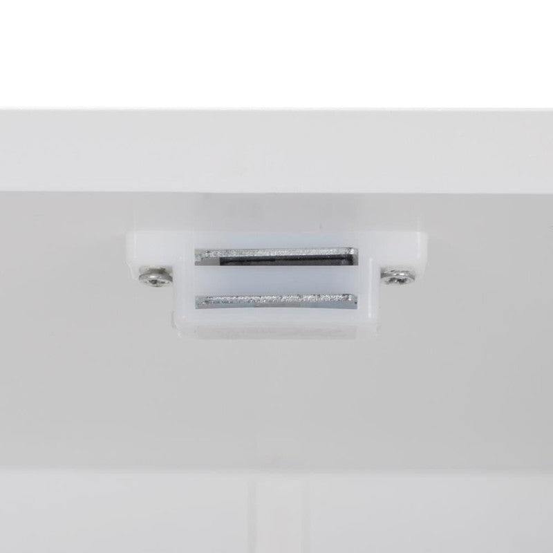 White Wooden 2 Door Bathroom Cabinet Storage with 3 Shelves Free Standing2