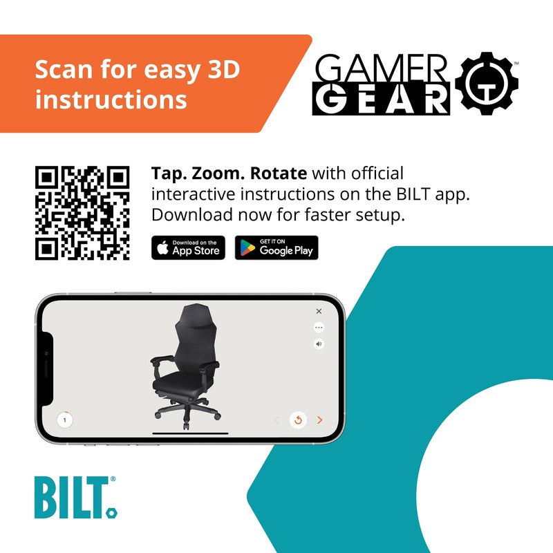 Gaming Office Chair with Extendable Leg Rest Black Fabric Ergonomic11