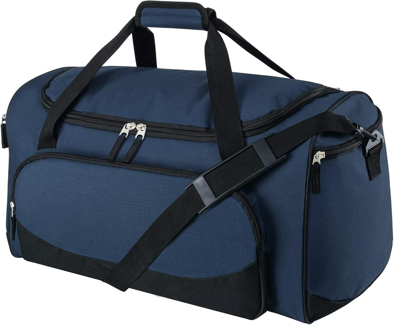 55L Men’s Gym Duffle Bag Large Sports Travel Overnight Lightweight Bag Navy Blue10