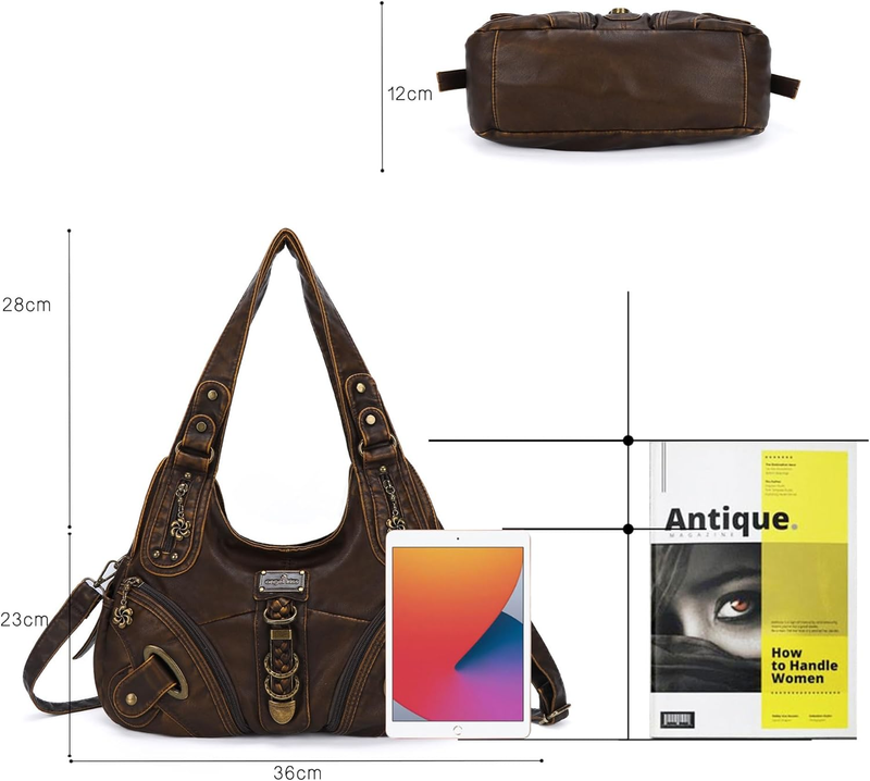 Angelkiss Women’s Large Hobo Satchel Shoulder Handbag Purse2