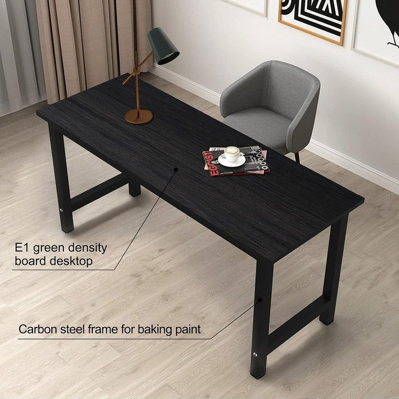 63'' Modern Computer Desk Large Office Writing Desk Home Office Black Metal3