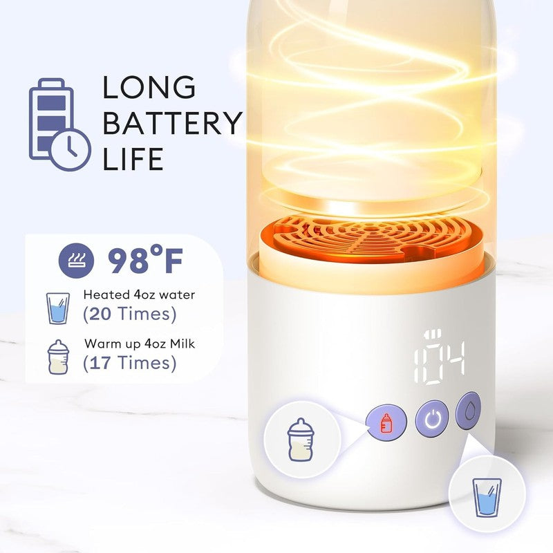 Portable Baby Bottle Warmer Dual Heat Breastmilk Formula 12oz Violet7