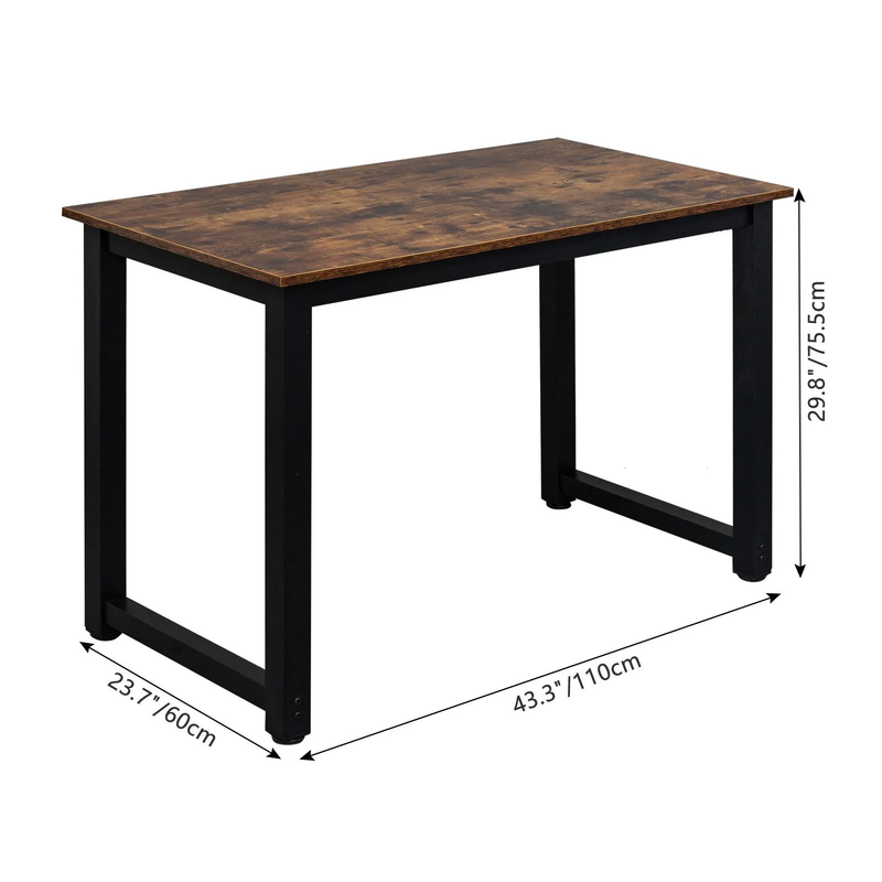 43.3in Wood Computer Desk Laptop Study Table Workstation Home Office1