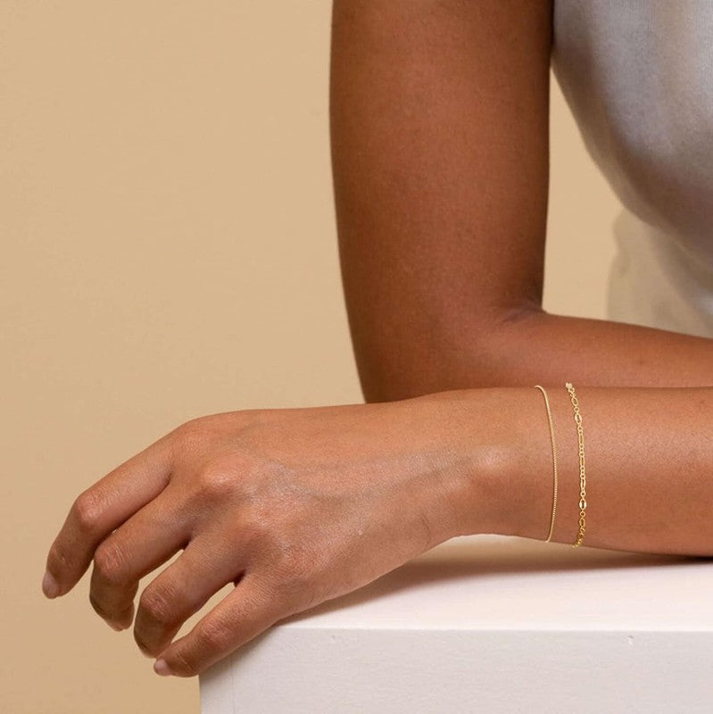 Gold Bracelets for Women, Gold Plated Stackable Bracelet2