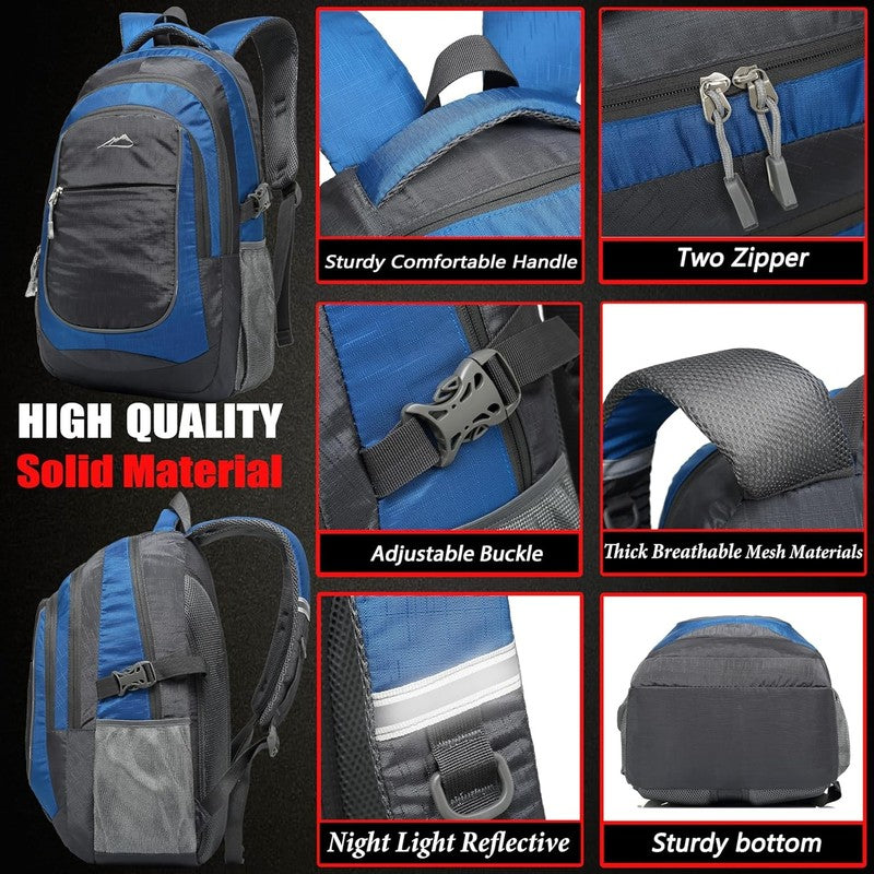 15.6" Laptop Backpack College Travel Business Hiking Multi-Compartment Blue2