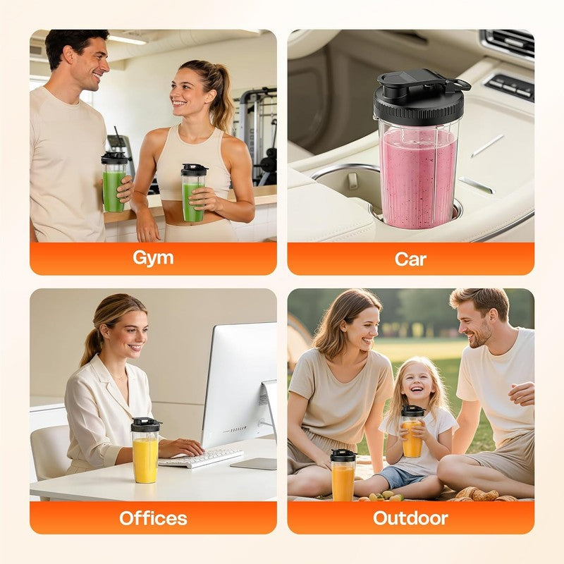 Portable Personal Blender – Smoothie & Shake Maker with 2×24oz Cups and Extra Li8