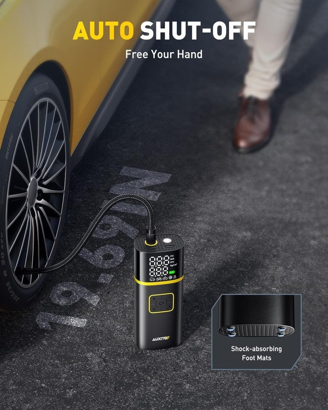 Tire Inflator Portable Air Compressor   150PSI Bike Pump 1Min Fast Inflate with 8
