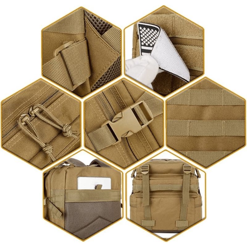 45L Tactical Backpack,900D Oxford Waterproof Material for Outdoor Hiking Camping1