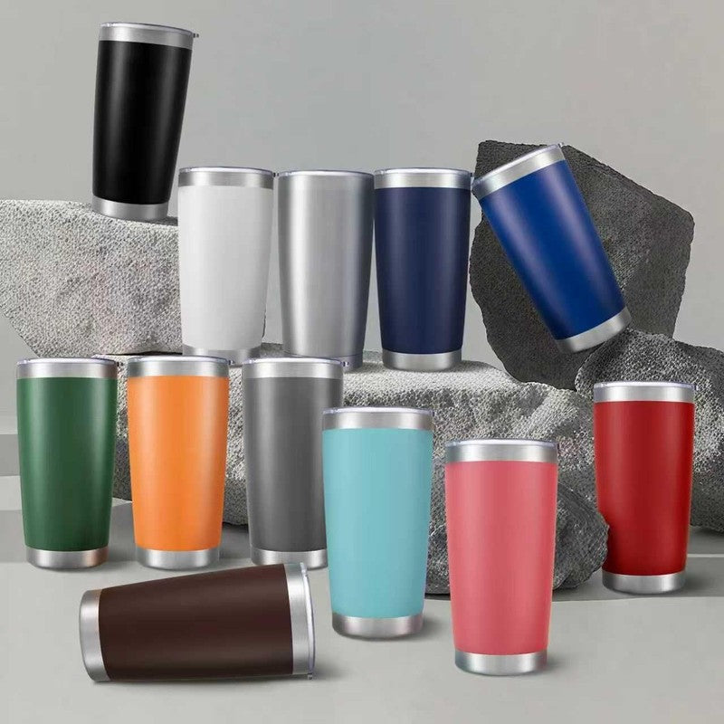 20oz Stainless Steel Tumbler 12 Pack Vacuum Insulated Coffee Cups Red7