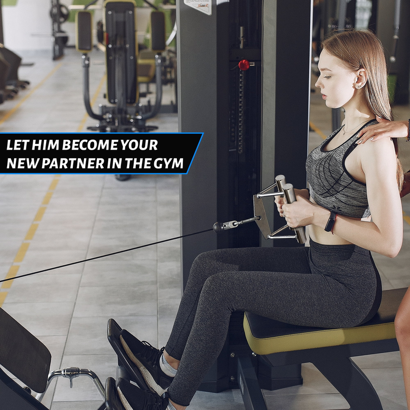 Tricep Cable Attachment Set Lat Pulldown V Handle Rope Gym Accessories5