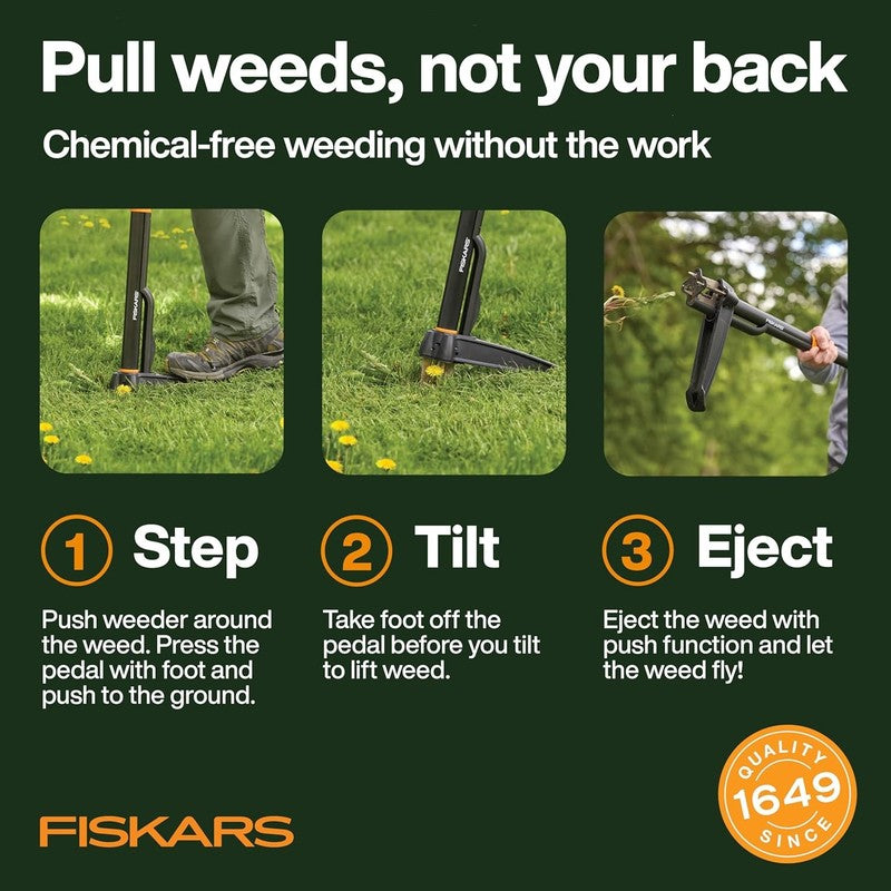 Ergonomic 39" 4-Claw Weed Puller Tool with Easy-Eject Mechanism1
