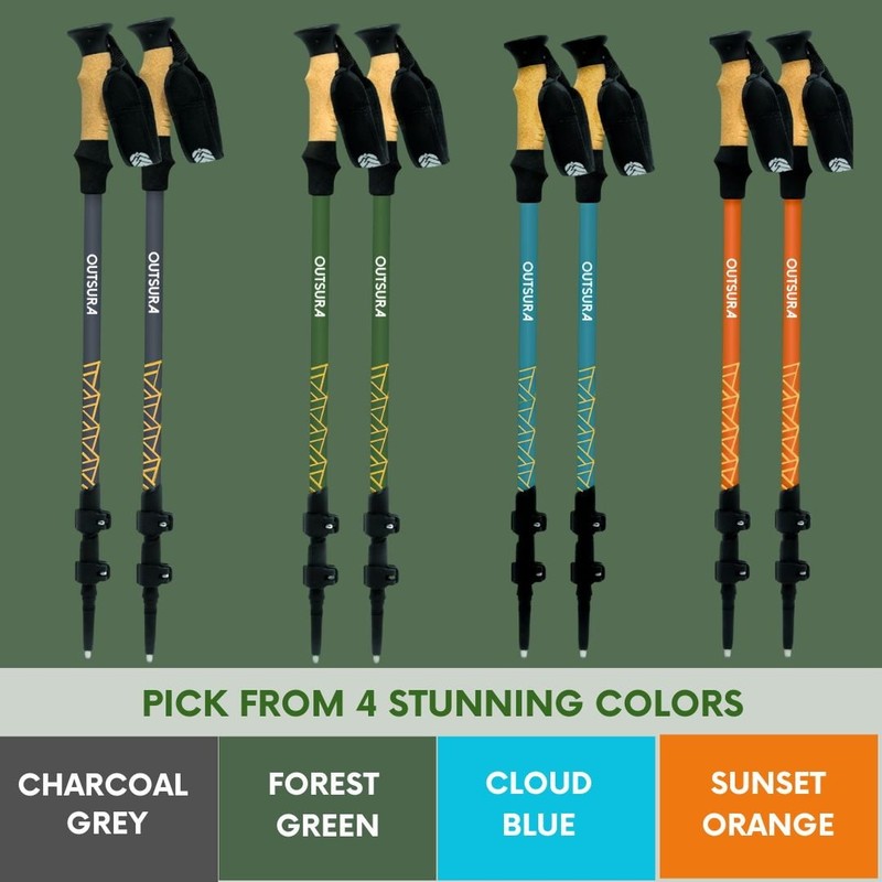 Trekking Poles for Hiking (Pair of 2) Lightweight Aluminum Collapsible Hiking Po3