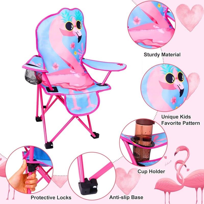 Kids Folding Outdoor Lawn & Camping Chair with Cup Holder & Carry Bag2