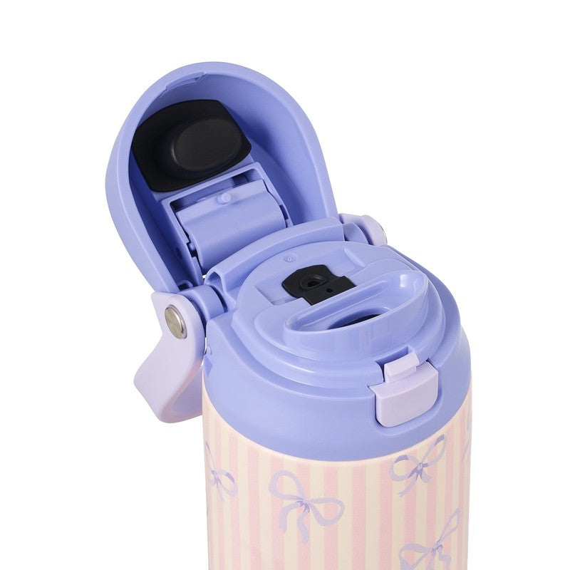 24Oz Stainless Steel 2-In-1 Water Bottle with Straw and Chug Lid, Bows1