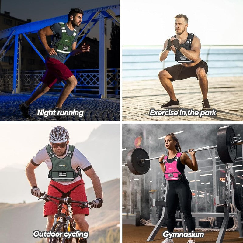 Adjustable Weighted Vest 4 10lb Strength Training Running Walking Unisex8