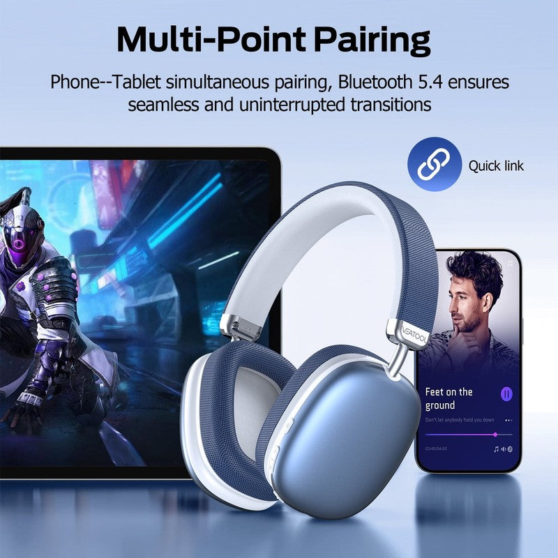 Bluetooth Headphones over Ear, 65Hrs Playtime Wireless Headphones,Bass Boosted b2
