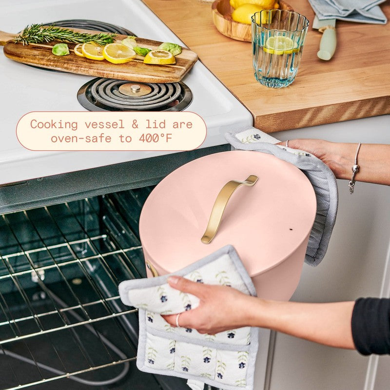 10 in 1, 6 Qt Electric Multi Cooker, Rose by Drew Barrymore6