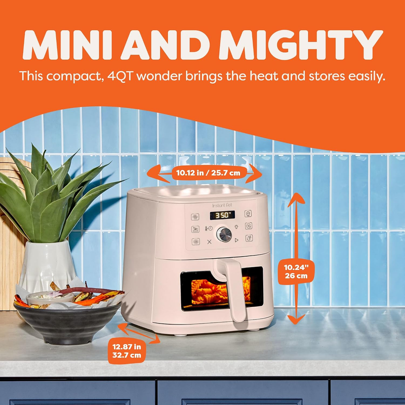 4Qt Vortex 6 in 1 Mini Air Fryer Air Fry Roast Bake Reheat Rosewater2