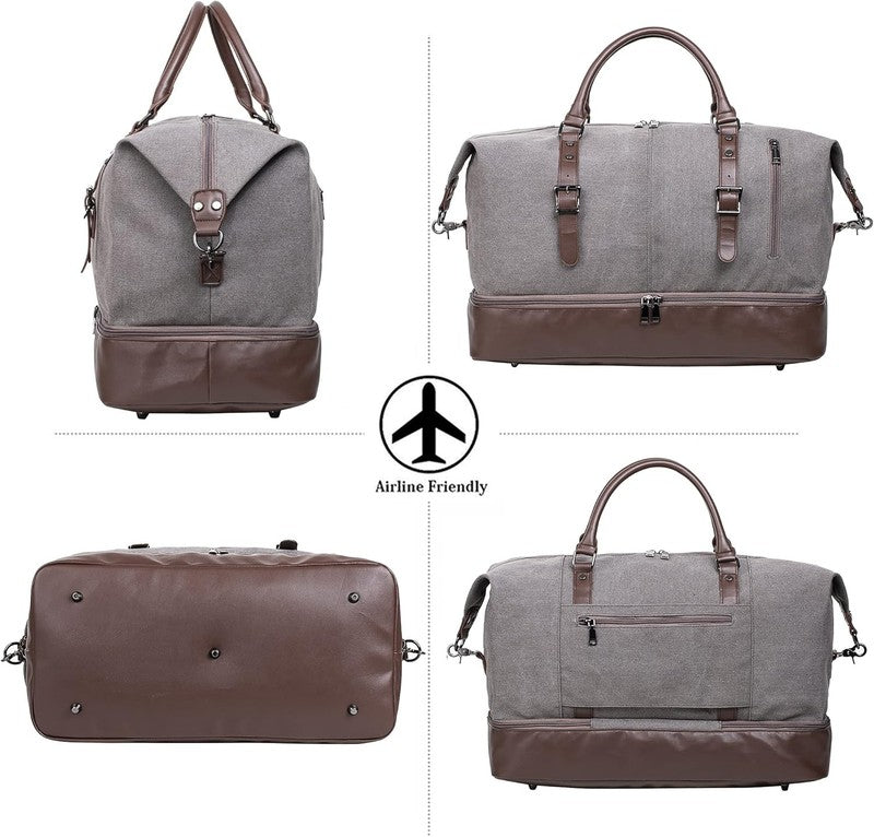 Weekender Overnight Bag Carry on Bag Travel Bag with Shoe Pouch4