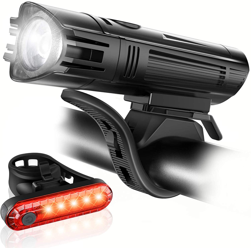 Ultra Bright USB Rechargeable Bike Light Set Front & Rear 4 Modes Easy Install0