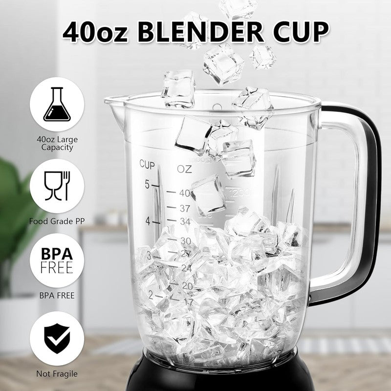 700W Countertop Blender 40Oz Cup 3 Speed Ice Crusher Smoothie Maker 20253