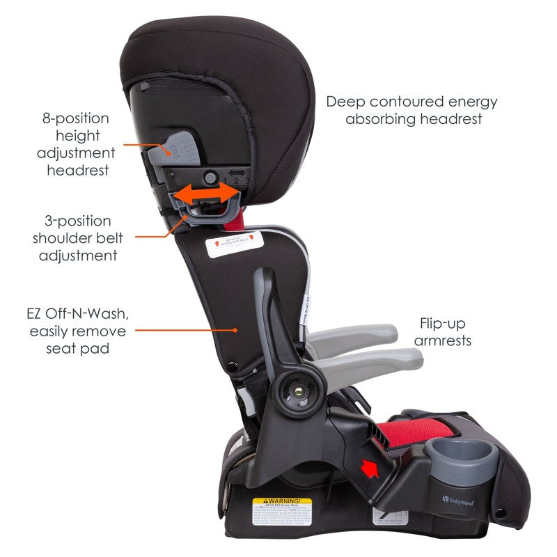 Protect Folding High Back Booster Car Seat - Mars Red - Red1