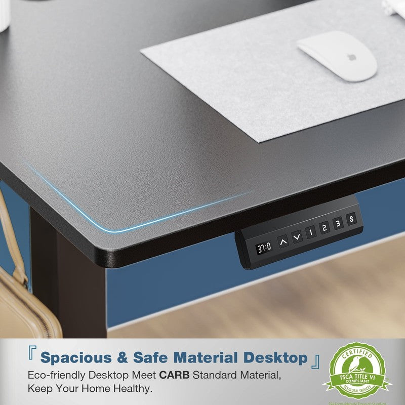 63x24in Electric Height Adjustable Standing Desk Ergonomic Memory Black2