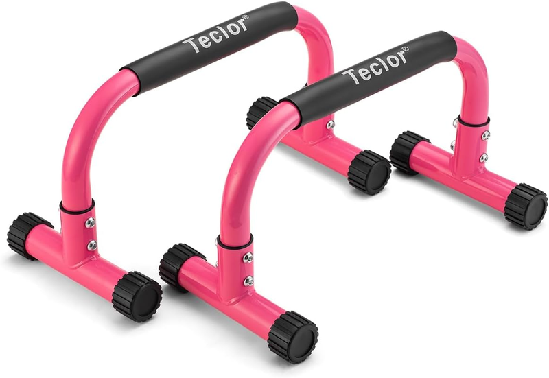 Push Up Parallettes Bars 9.5" Heavy Duty Stand for L Sit, Dip & Handstand10