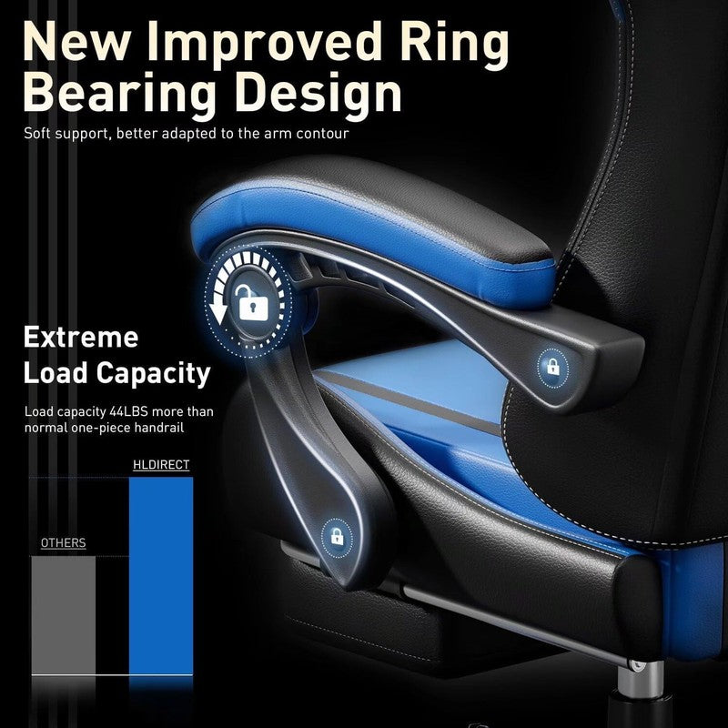 Gaming Chair with Pocket Spring Cushion, Gamer Chair with Lumbar Massage, Gaming5