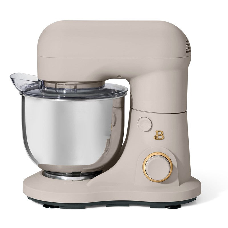 3.5 Qt Stand Mixer Porcini Taupe w/ Flat Beater Dough Hook & Whisk0