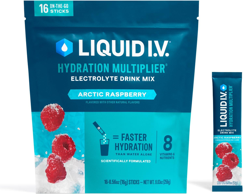 Liquid I.V. Hydration Multiplier Arctic Raspberry 16 Servings Electrolyte10
