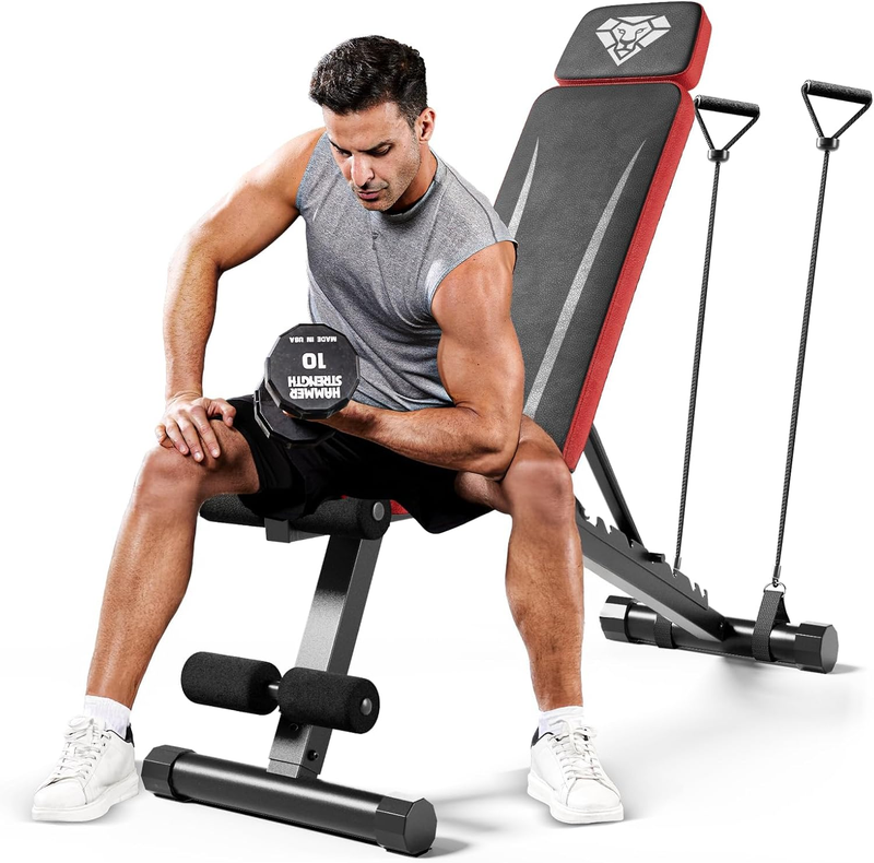 Adjustable Weight Bench with Headrest   660LBS Capacity for Home Gym8